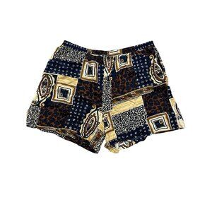Vintage Bobbie Brooks Plus Women's Size 3X Shorts 1990's Rayon Animal Print